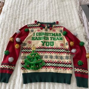 Spencer's "I Christmas Harder Than You" Ugly Christmas Sweater